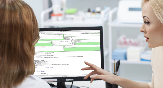 Two people taking - test image